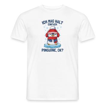 J’aime juste les pingouins pingouin mignon - T-shirt homme - blanc - Devant - AI Model Male 178 dark (178cm)