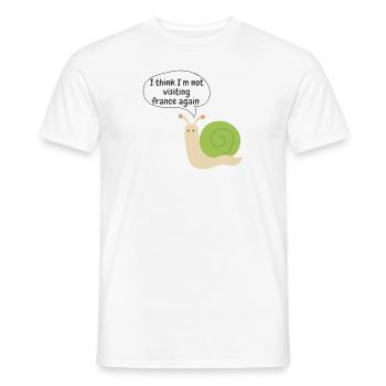 Schnecke in Frankreich - Männer T-Shirt - Weiß - Vorne - AI Model Male 178 dark (178cm)