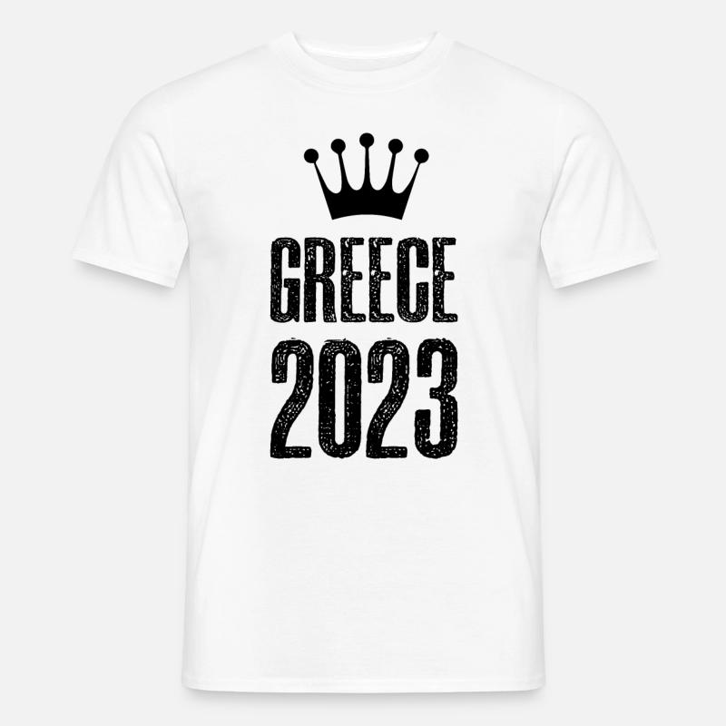 Greece 2023 Krone - Männer T-Shirt - Weiß