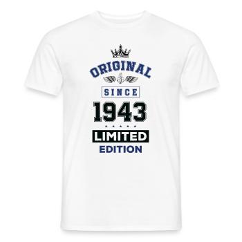 1943 limited edition birthday - Men's T-Shirt - white - Front - AI Model Male 178 dark (178cm)