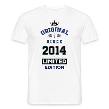 2014 limited edition Geburtstag - Männer T-Shirt - Weiß - Vorne - AI Model Male 178 dark (178cm)