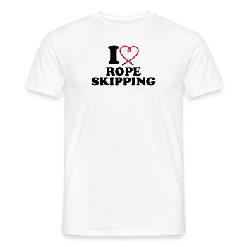 Seilspringen - Männer T-Shirt - Weiß - Vorne - AI Model Male 178 dark (178cm)