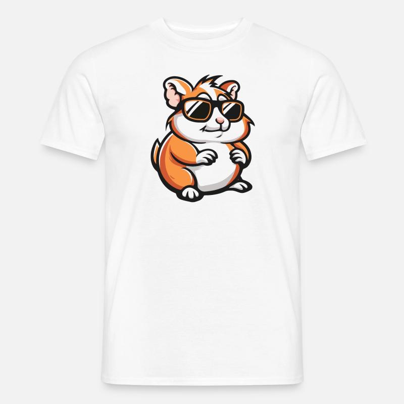Hamster Comic Cool - Männer T-Shirt - Weiß