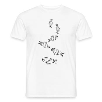 Zeppelin Icon Symbol - Männer T-Shirt - Weiß - Vorne - AI Model Male 178 dark (178cm)