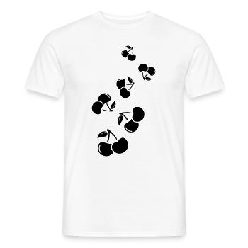 Cherry fruit - Men's T-Shirt - white - Front - AI Model Male 178 dark (178cm)
