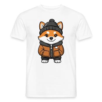 Akita Inu Chien Élégant - T-shirt homme - blanc - Devant - AI Model Male 178 dark (178cm)