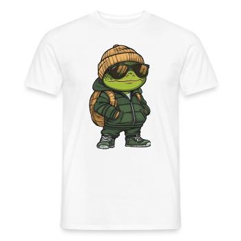 Schildkröte Winter - Männer T-Shirt - Weiß - Vorne - AI Model Male 178 dark (178cm)