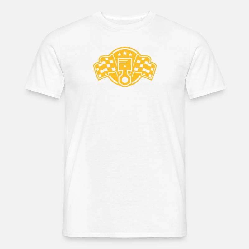 Racing Emblem 01 - Männer T-Shirt - Weiß