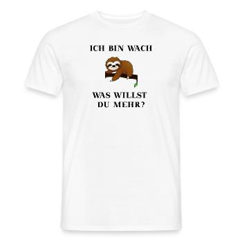 Faultier lustig Geschenkidee lustiger Spruch - Männer T-Shirt - Weiß - Vorne - AI Model Male 178 dark (178cm)