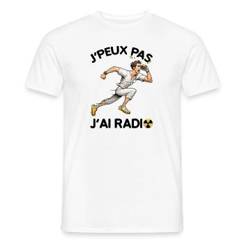 J'peux pas J'ai Radio Citation drôle Radiologie - T-shirt homme - blanc - Devant - AI Model Male 178 dark (178cm)