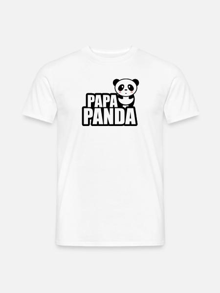 papa panda - cadeau papa - T-shirt homme - blanc