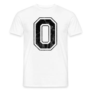 Anzahl 0 - Männer T-Shirt - Weiß - Vorne - AI Model Male 178 dark (178cm)