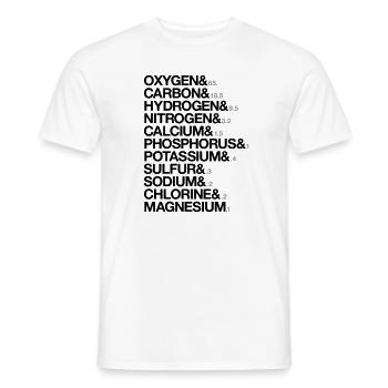Elements of human body - Men's T-Shirt - white - Front - AI Model Male 178 dark (178cm)