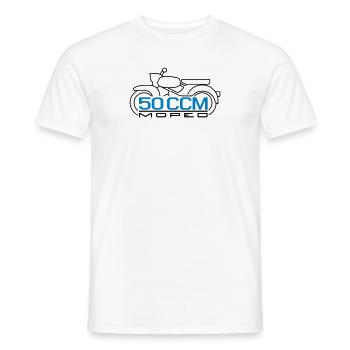50cc Moped Sparrowhawk Hawk Emblem v.2 - Men's T-Shirt - white - Front - AI Model Male 178 dark (178cm)