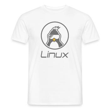linux - T-shirt homme - blanc - Devant - AI Model Male 178 dark (178cm)