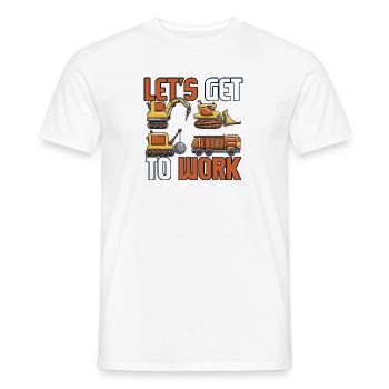 Bagger Baustelle Bauarbeiterin Mädchen I Geschenk - Männer T-Shirt - Weiß - Vorne - AI Model Male 178 dark (178cm)