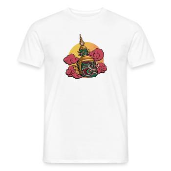 Cambodge guerrier Khmer épée drapeau I cadeau - T-shirt homme - blanc - Devant - AI Model Male 178 dark (178cm)