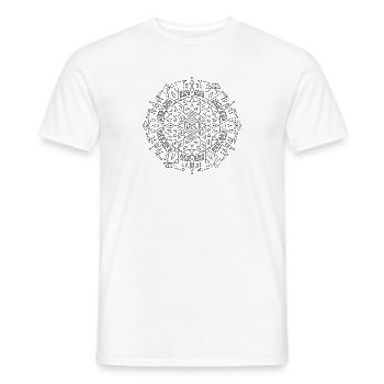 Kaleidoskop II - Mandala made with Love - Männer T-Shirt - Weiß - Vorne - AI Model Male 178 dark (178cm)