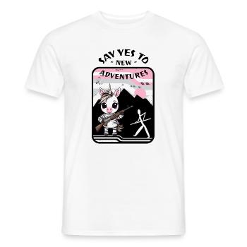 Zebra Einhorn - Männer T-Shirt - Weiß - Vorne - AI Model Male 178 dark (178cm)