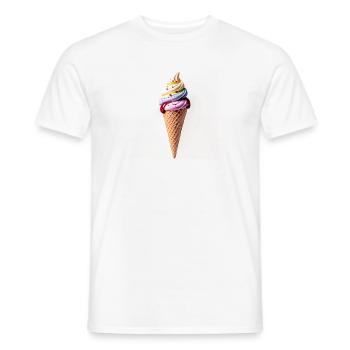 ize cream - Männer T-Shirt - Weiß - Vorne - AI Model Male 178 dark (178cm)