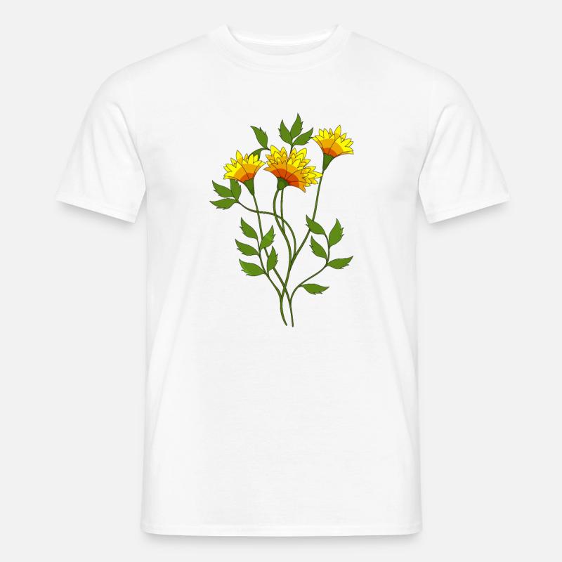 Blumen - Männer T-Shirt - Weiß
