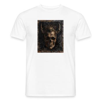 Crâne de démon doré - T-shirt homme - blanc - Devant - AI Model Male 178 dark (178cm)