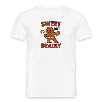 Süß, Aber Gefährlich Gingerbread - Men's T-Shirt - white - Front - AI Model Male 178 dark (178cm)