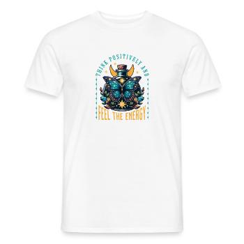 Butterfly Energy Bottle - Men's T-Shirt - white - Front - AI Model Male 178 dark (178cm)