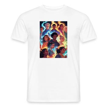 Elementare Feuer- und Eisgruppe - Männer T-Shirt - Weiß - Vorne - AI Model Male 178 dark (178cm)