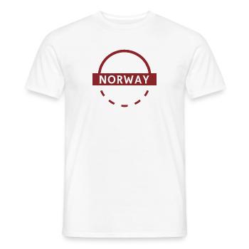 Norway Emblem Round Ring - Men's T-Shirt - white - Front - AI Model Male 178 dark (178cm)
