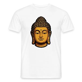 Goldener Buddha Meditation Aura - Männer T-Shirt - Weiß - Vorne - AI Model Male 178 dark (178cm)