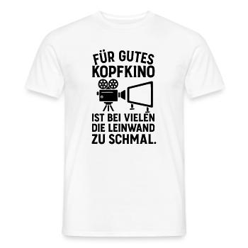 Mental Cinema Screen - Men's T-Shirt - white - Front - AI Model Male 178 dark (178cm)
