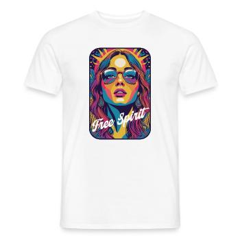 Kandi PLUR Rave Freigeist Pop Art - Männer T-Shirt - Weiß - Vorne - AI Model Male 178 dark (178cm)