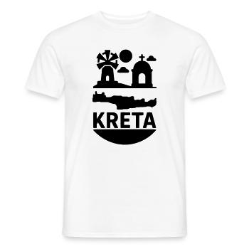 Île monumentale de Crète, Grèce - T-shirt homme - blanc - Devant - AI Model Male 178 dark (178cm)