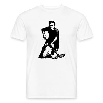 Short and clear floorball - Men's T-Shirt - white - Front - AI Model Male 178 dark (178cm)