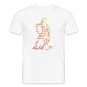 Un motif de floorball clair pour chaque jour - T-shirt homme - blanc - Devant - AI Model Male 178 dark (178cm)