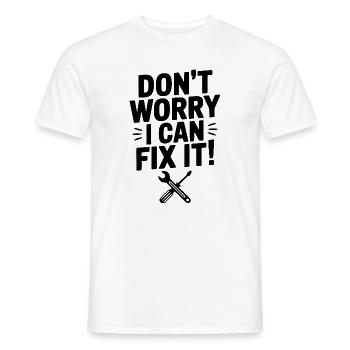 Ne t’inquiète pas, je peux arranger ça ! - T-shirt homme - blanc - Devant - AI Model Male 178 dark (178cm)