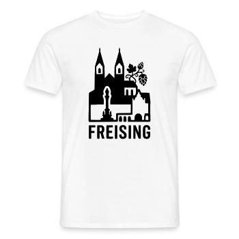 Freising Oberbayern Silhouette Wahrzeichen - Männer T-Shirt - Weiß - Vorne - AI Model Male 178 dark (178cm)