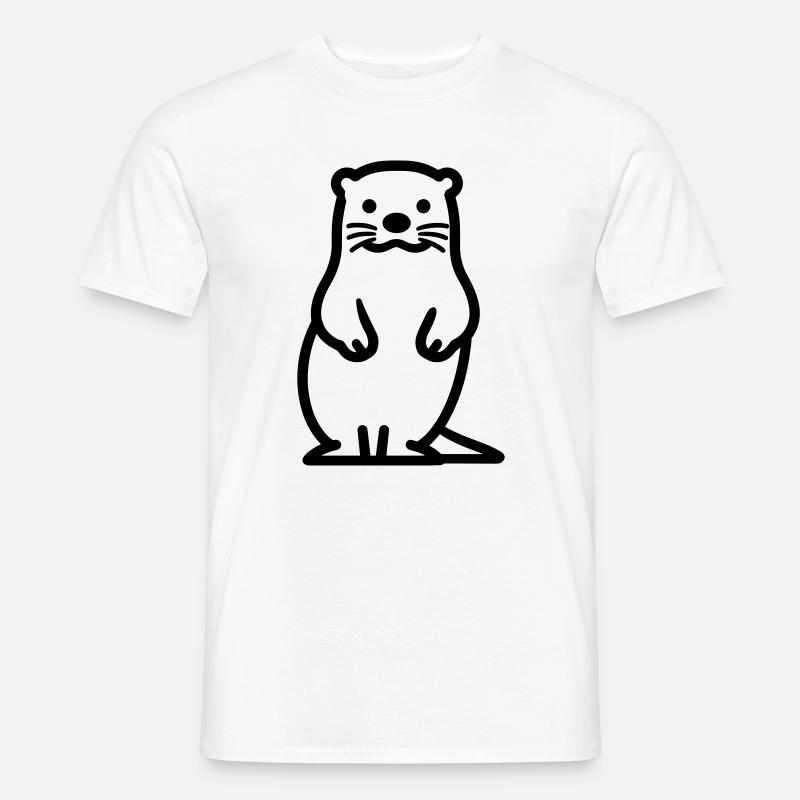 Otter - Männer T-Shirt - Weiß