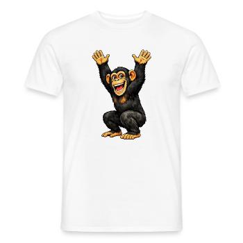 Monkey - Men's T-Shirt - white - Front - AI Model Male 178 dark (178cm)