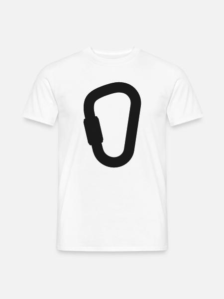 Ikone der Kletterkarabinerlinie - Männer T-Shirt - Weiß