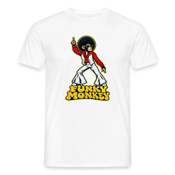 Funky Monkey - Männer T-Shirt - Weiß - Vorne - AI Model Male 178 dark (178cm)