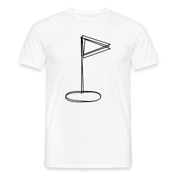 Golffahne handgezeichnet - Männer T-Shirt - Weiß - Vorne - AI Model Male 178 dark (178cm)