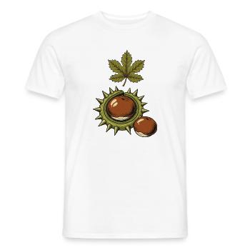 Kastanien im Herbst - Männer T-Shirt - Weiß - Vorne - AI Model Male 178 dark (178cm)