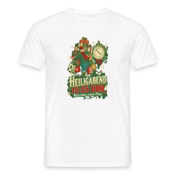 Heiligabend 15:55 Uhr mit Plan - Männer T-Shirt - Weiß - Vorne - AI Model Male 178 dark (178cm)