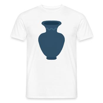 Azure Vase Silhouette Art - Männer T-Shirt - Weiß - Vorne - AI Model Male 178 dark (178cm)