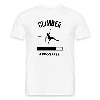 Climber in Progress - Männer T-Shirt - Weiß - Vorne - AI Model Male 178 dark (178cm)