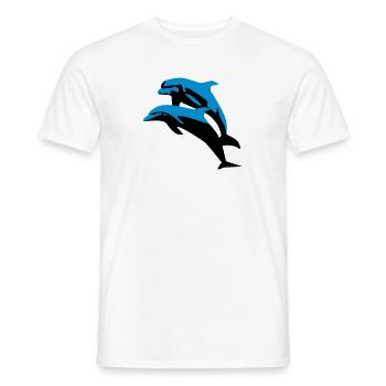 Dolphins - dauphins - T-shirt homme - blanc - Devant - AI Model Male 178 dark (178cm)