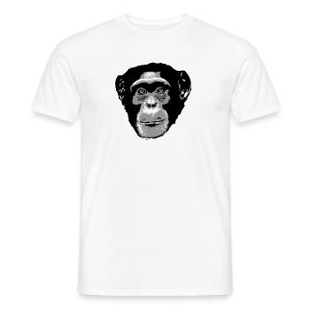 Schimpanse - Chimpanzee - Monkey - Männer T-Shirt - Weiß - Vorne - AI Model Male 178 dark (178cm)
