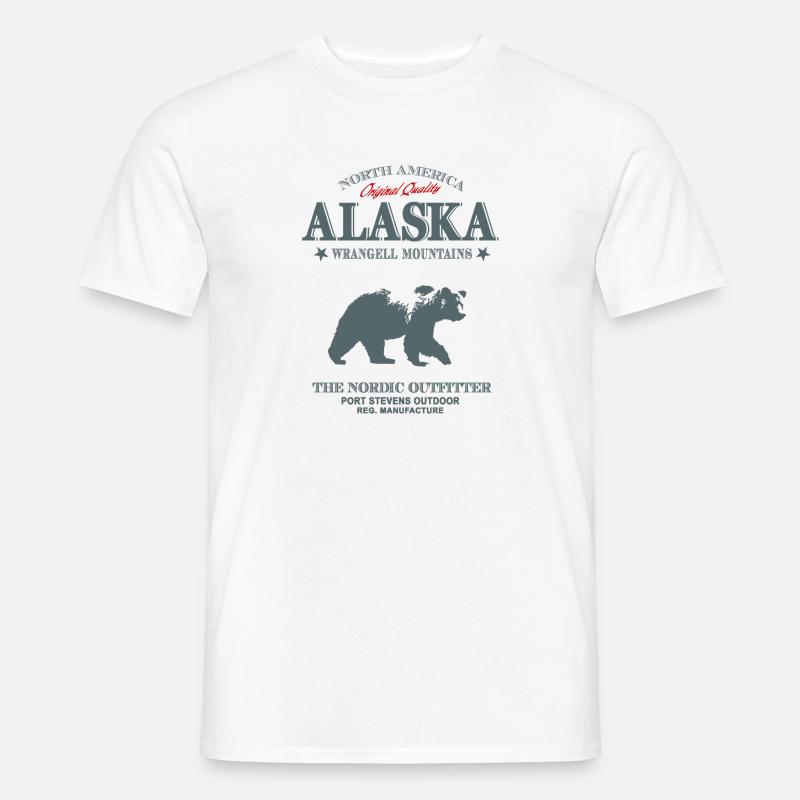 Alaska - Grizzly Bear - Männer T-Shirt - Weiß